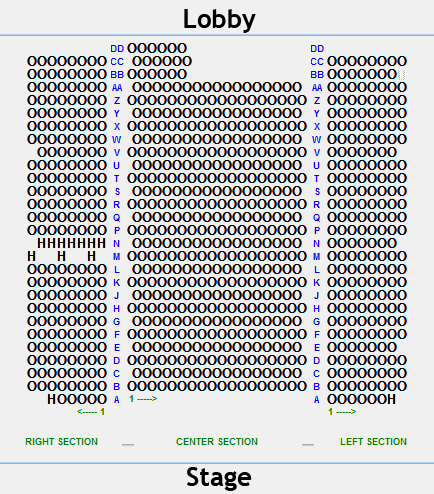 Branson Famous Theatre Seating Chart