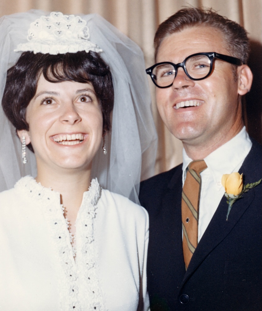 Dean and Sheila Dutton on their wedding day